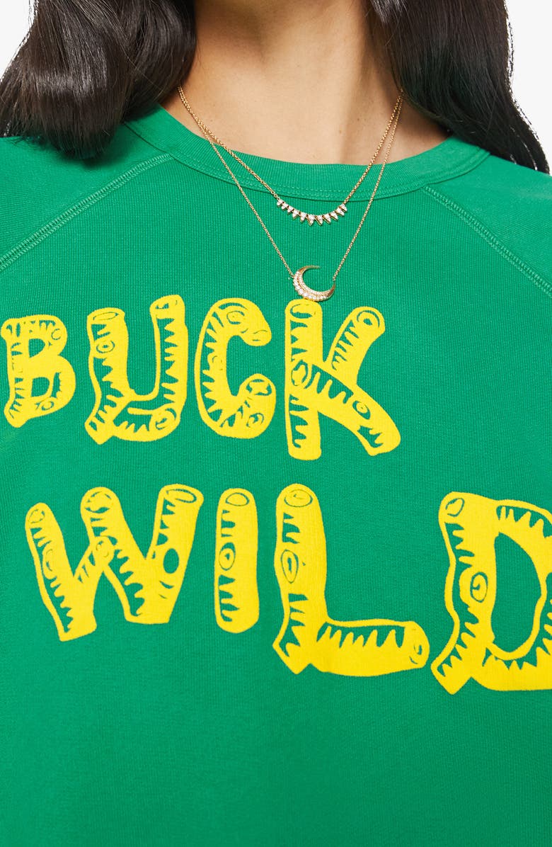 MOTHER The Biggie Concert Cotton Graphic Sweatshirt, Alternate, color, Buck Wild