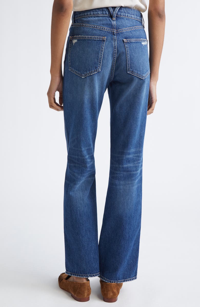 Veronica Beard Dylan Ripped High Waist Straight Leg Jeans, Alternate, color, City Lights