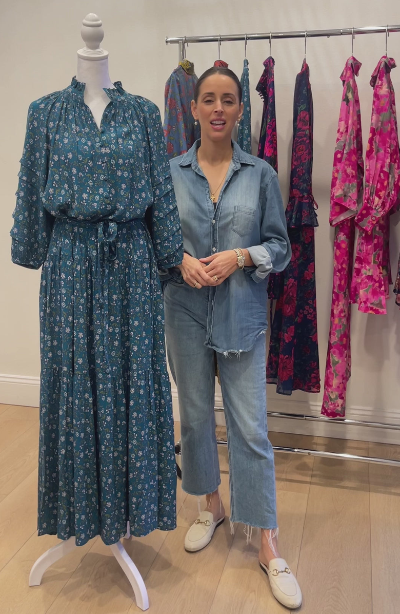 Hermoza Zoey Jo Belted Tiered Maxi Dress, Alternate, color, 