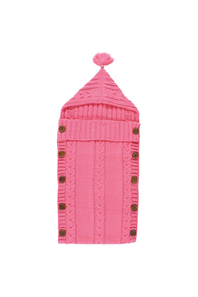 Cozy Knitted Infant Stroller Cocoon, Main, color, Azalea Pink