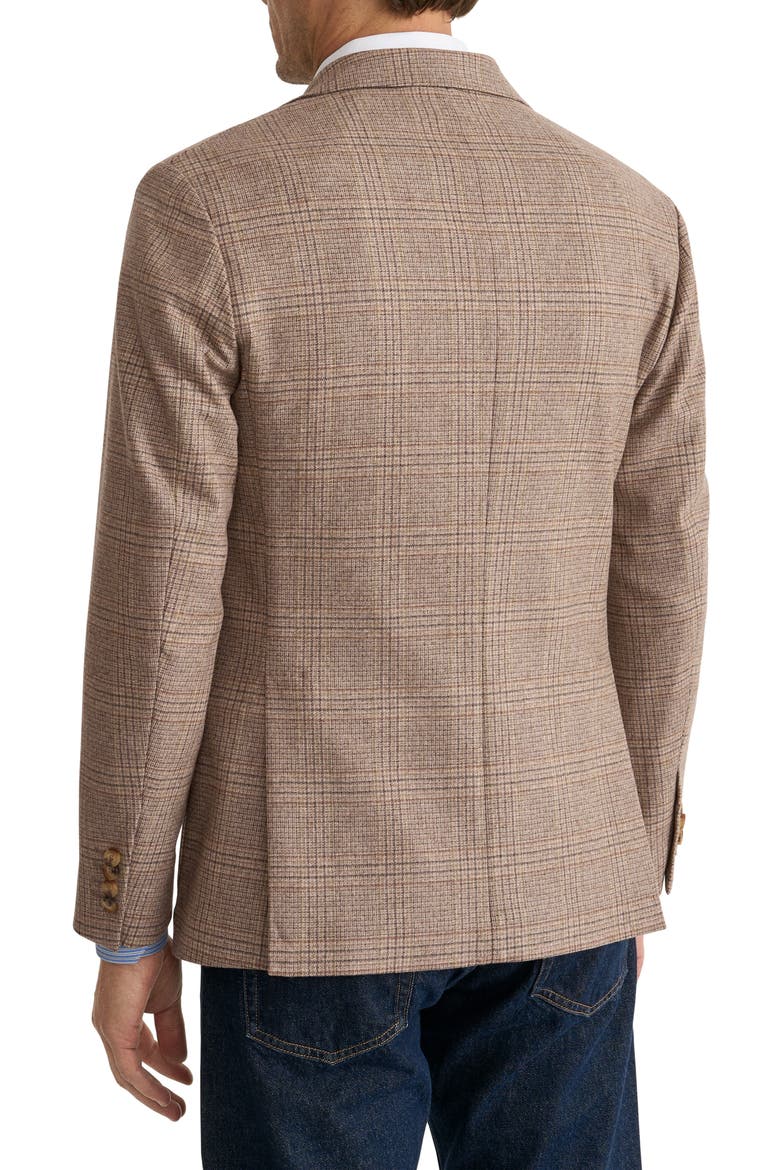 Lana Tech Check Flannel Sport Coat, Alternate, color, LIGHT BEIGE