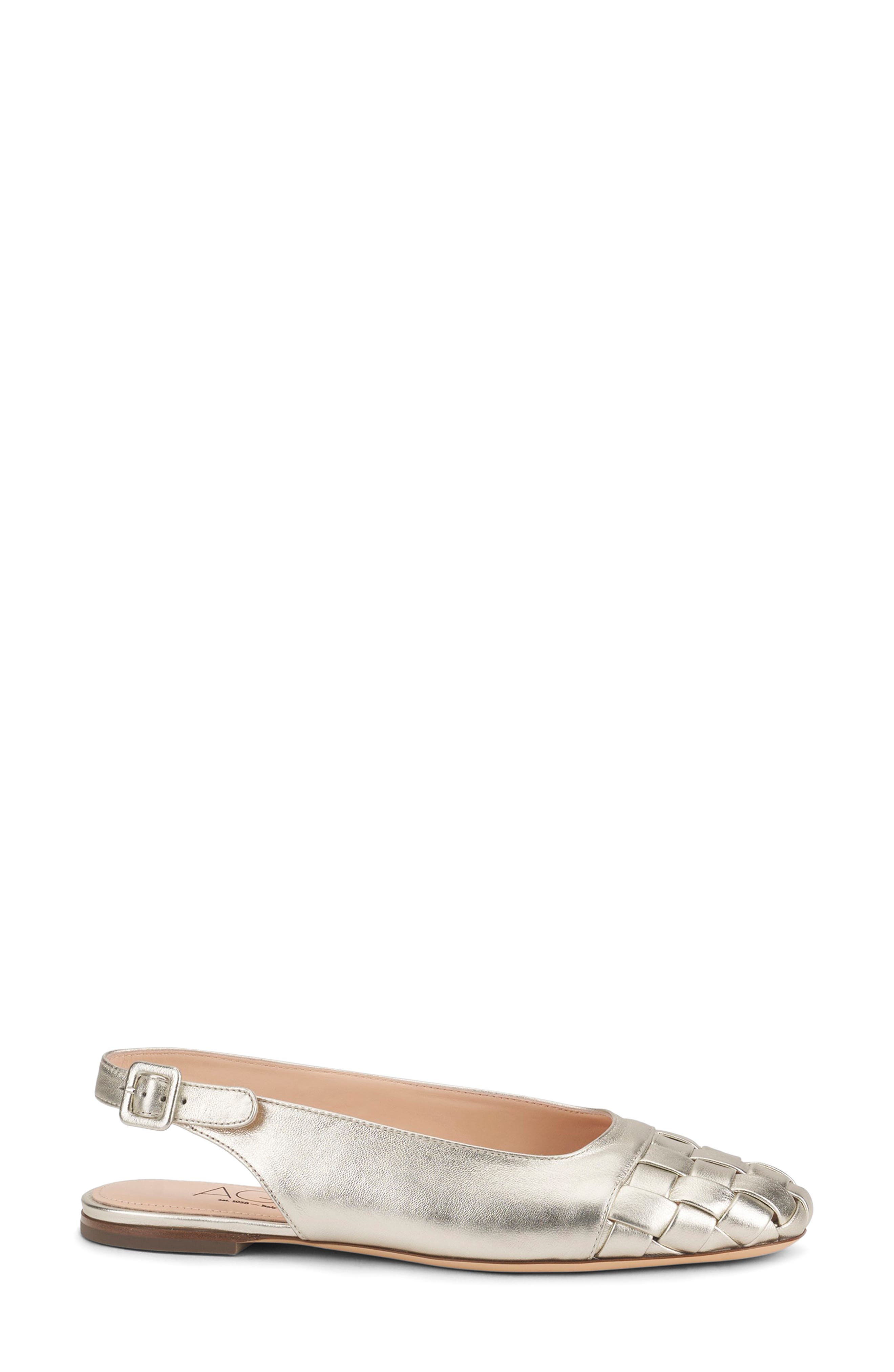 AGL Mara Wave Slingback Cap Toe Flat, Alternate, color, 
