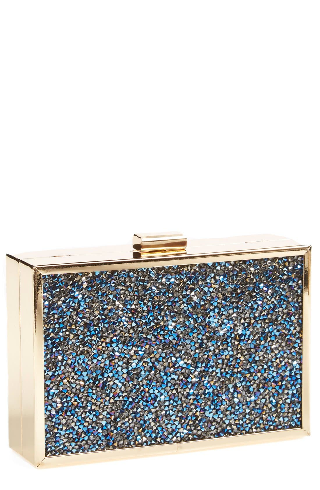 Natasha Couture 'Stardust' Box Clutch, Main, color, BLUE MULTI