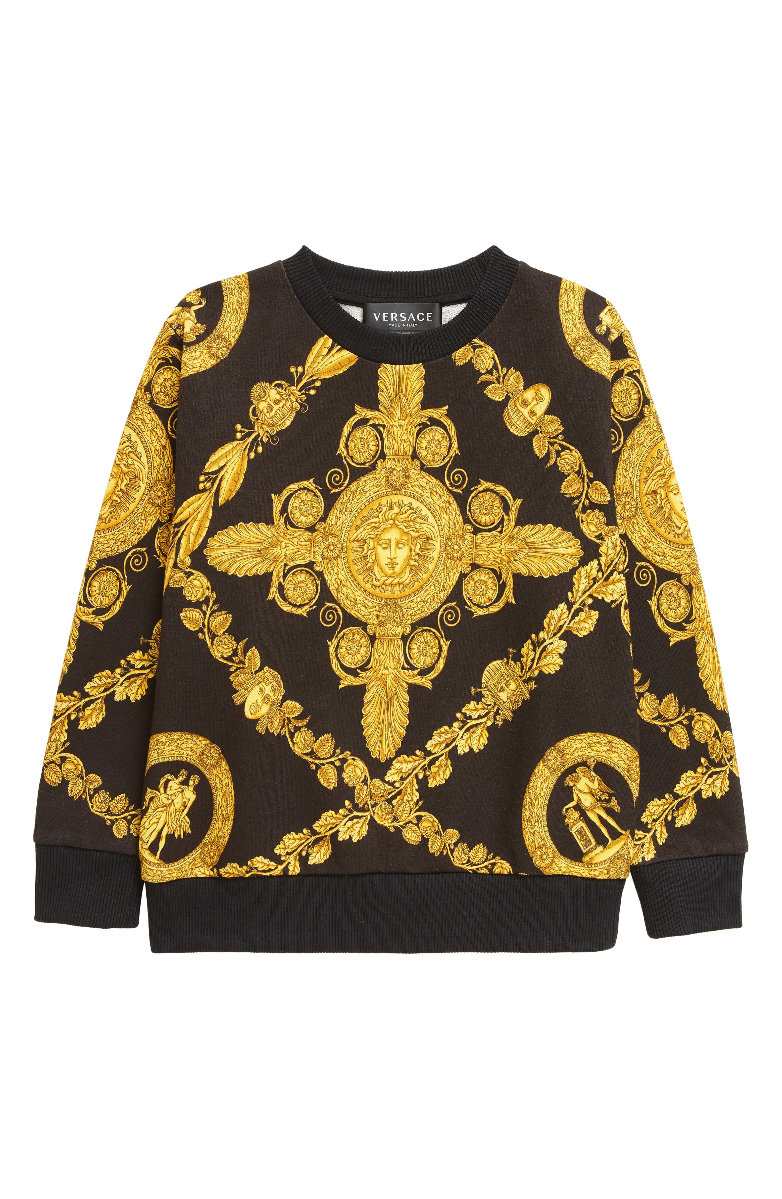 Versace Kids' Baroque Print Cotton Sweatshirt | Nordstrom