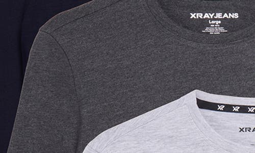 X-ray Xray Kids' 3-pack Long Sleeve Cotton T-shirts In Multi