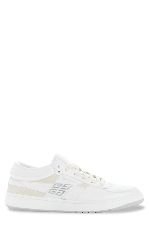 Givenchy G Move White Low Top Sneakers With Logo Detail On The Side In Leather Man In White/beige