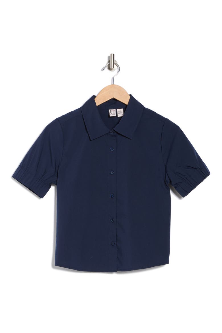 Suzanne Collar Top, Alternate, color, NAVY BLAZER