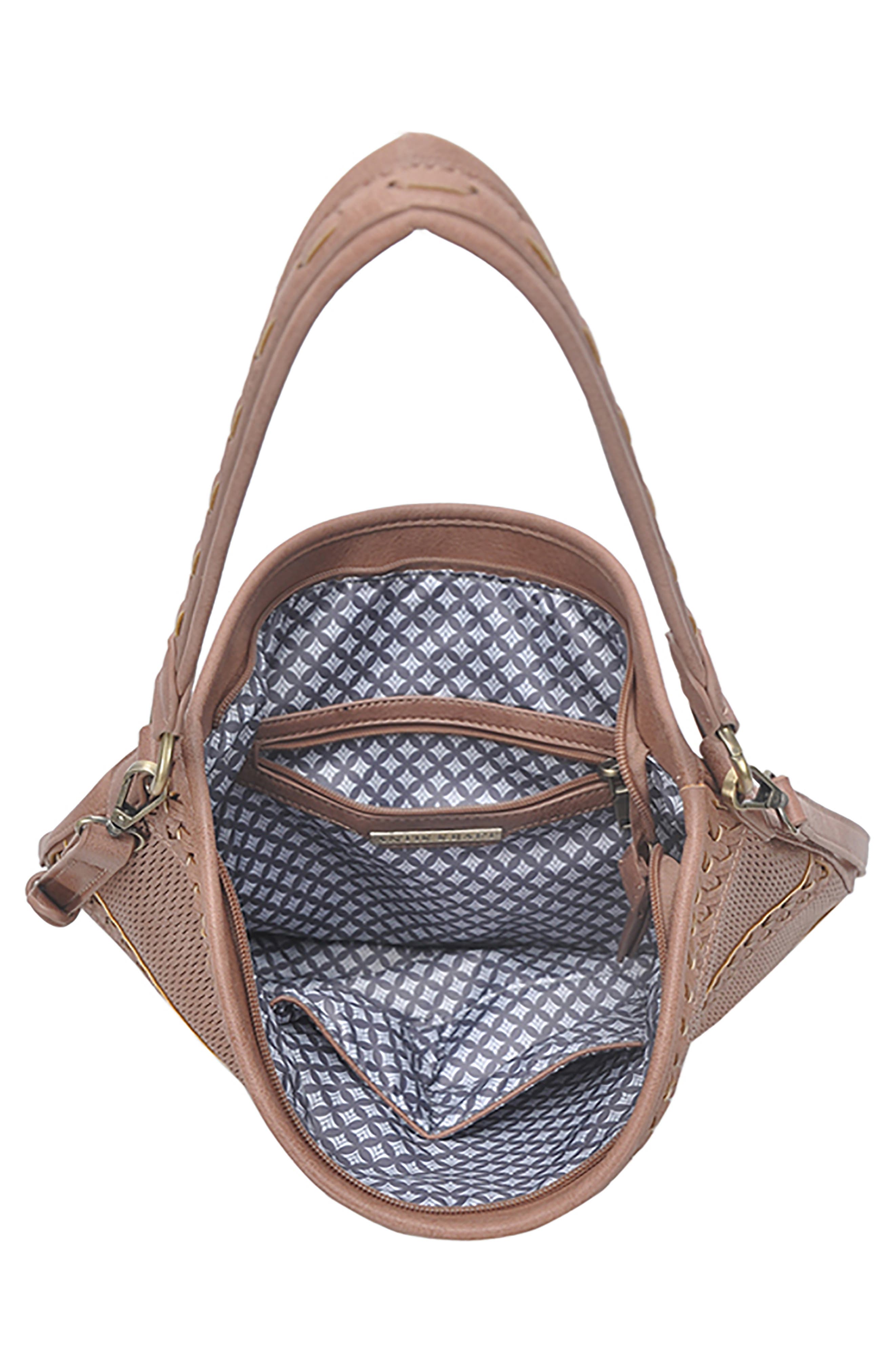 Braided Faux Leather Hobo Bag, Alternate, color, MAUVE
