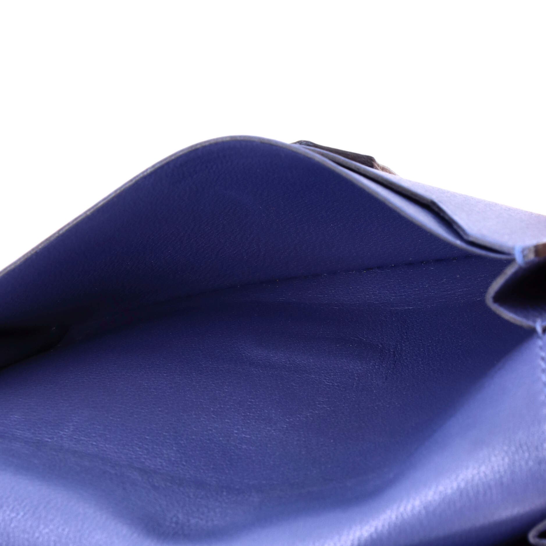 Pre-Owned Hermes Bearn Card Case Epsom, Alternate, color, Bleu Brighton