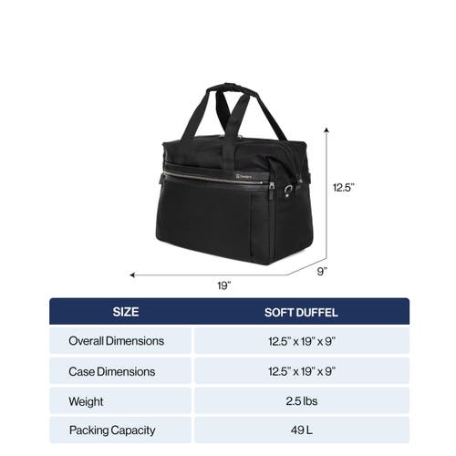 Travelpro Platinum Elite Carry On Soft Travel Duffel Bag In Black