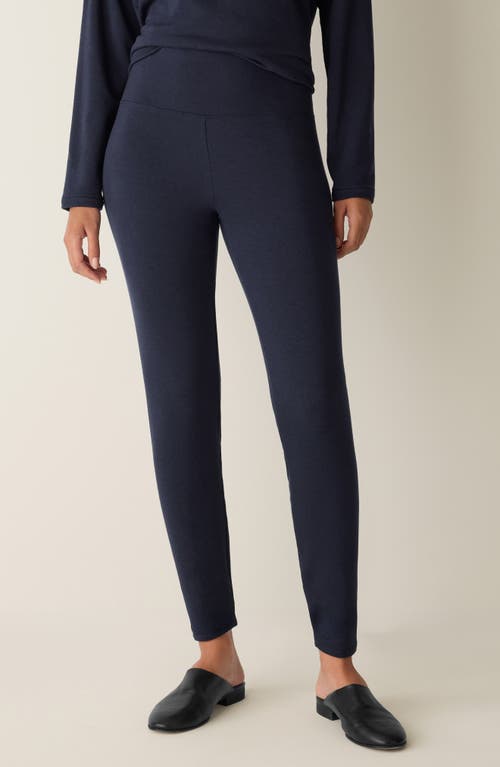 Eileen Fisher High Waist Ankle Leggings In Black