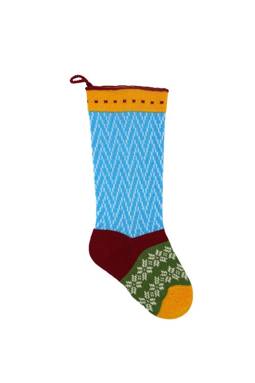 Melange Collection Colorful Stocking in Blue 