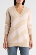 FRNCH Manon Stripe V-Neck Sweater