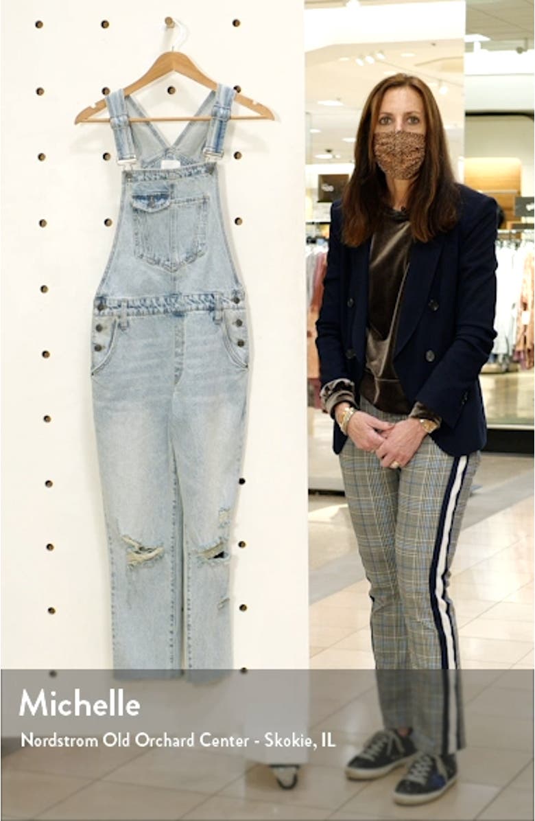 Boyfriend Ripped Denim Overalls, sales video thumbnail