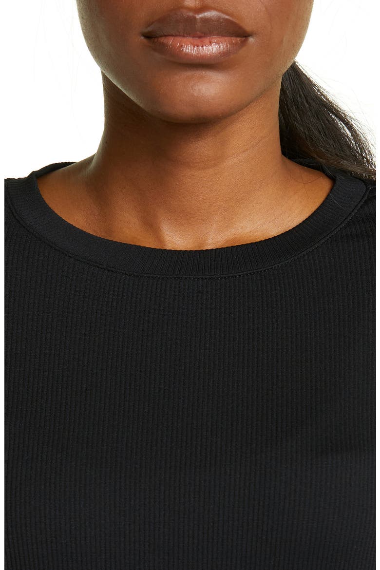 Women's Seamless Rib Sweatshirt, Alternate, color, BLACK