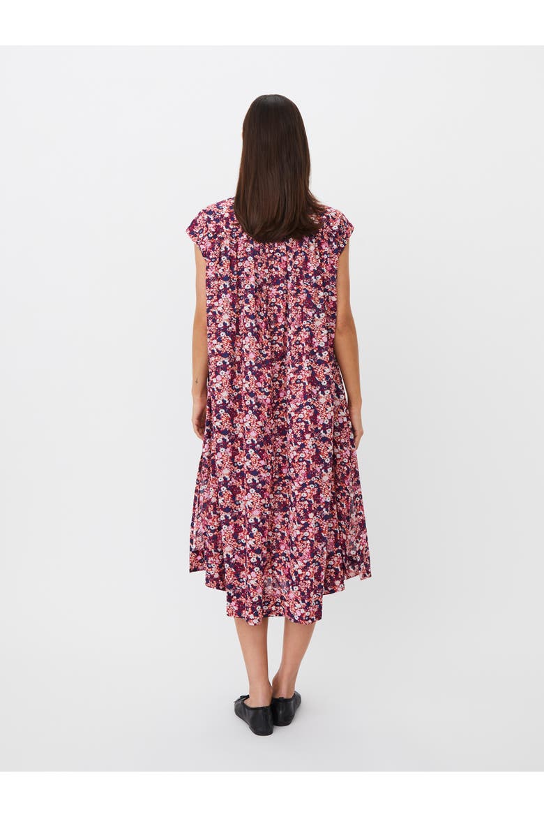 Manylifa Floral Draped Shirt Dress, Alternate, color, Beet Red