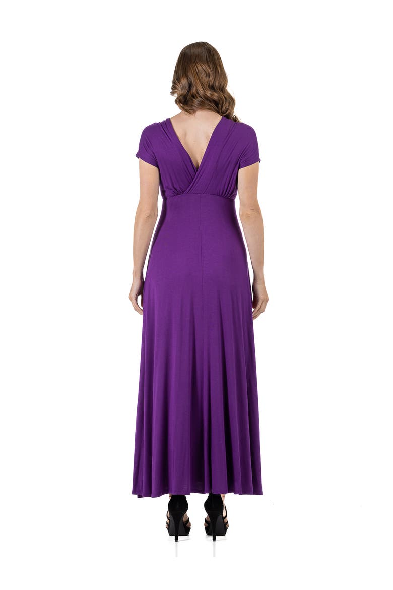 V-Neck Sleeveless Maxi Dress with Belt, Alternate, color, Purple