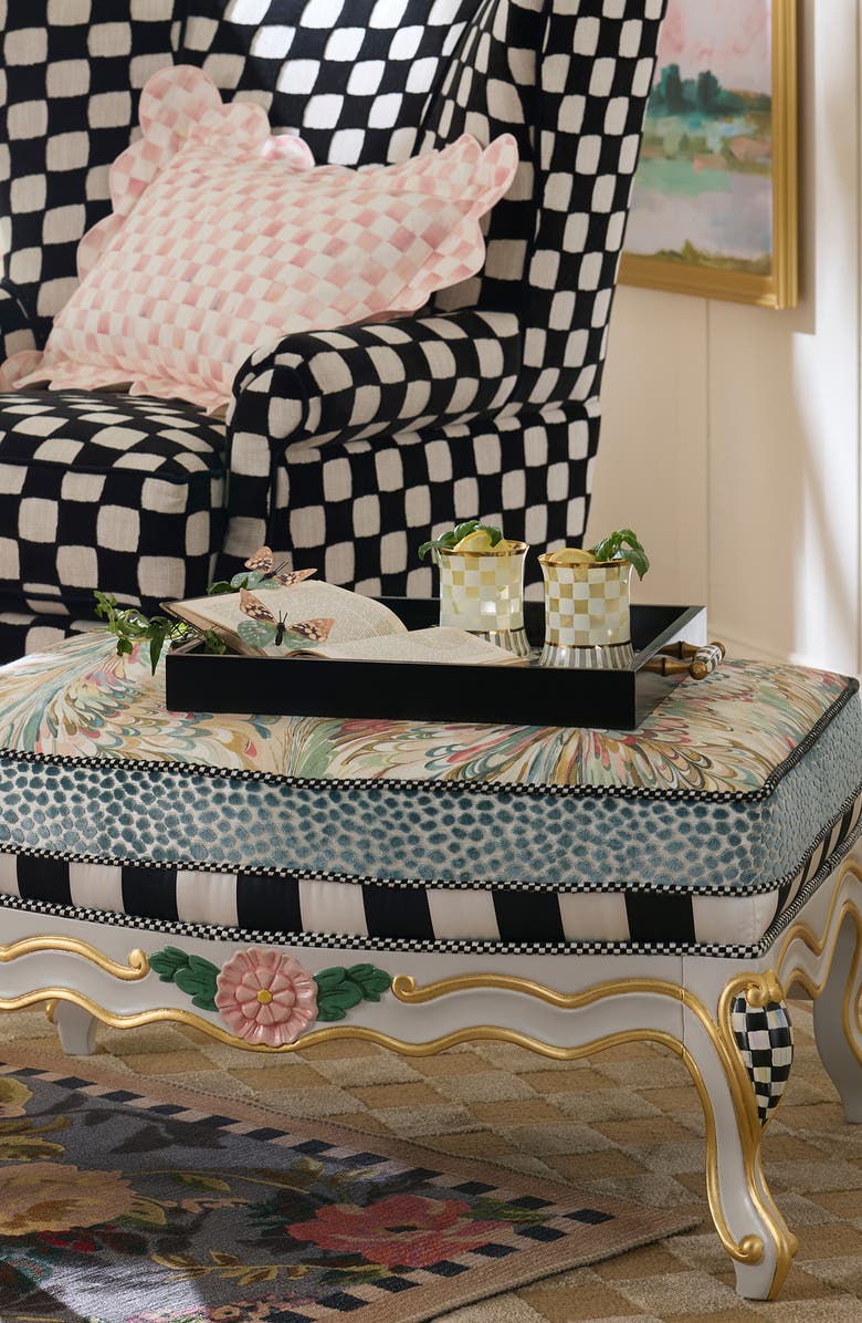 MACKENZIE CHILDS Courtly English Garden Serving Tray, Alternate, color, Black