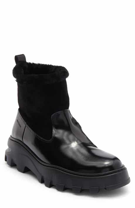 Stuart Weitzman Alton Genuine Shearling Lined Lug Sole Boot