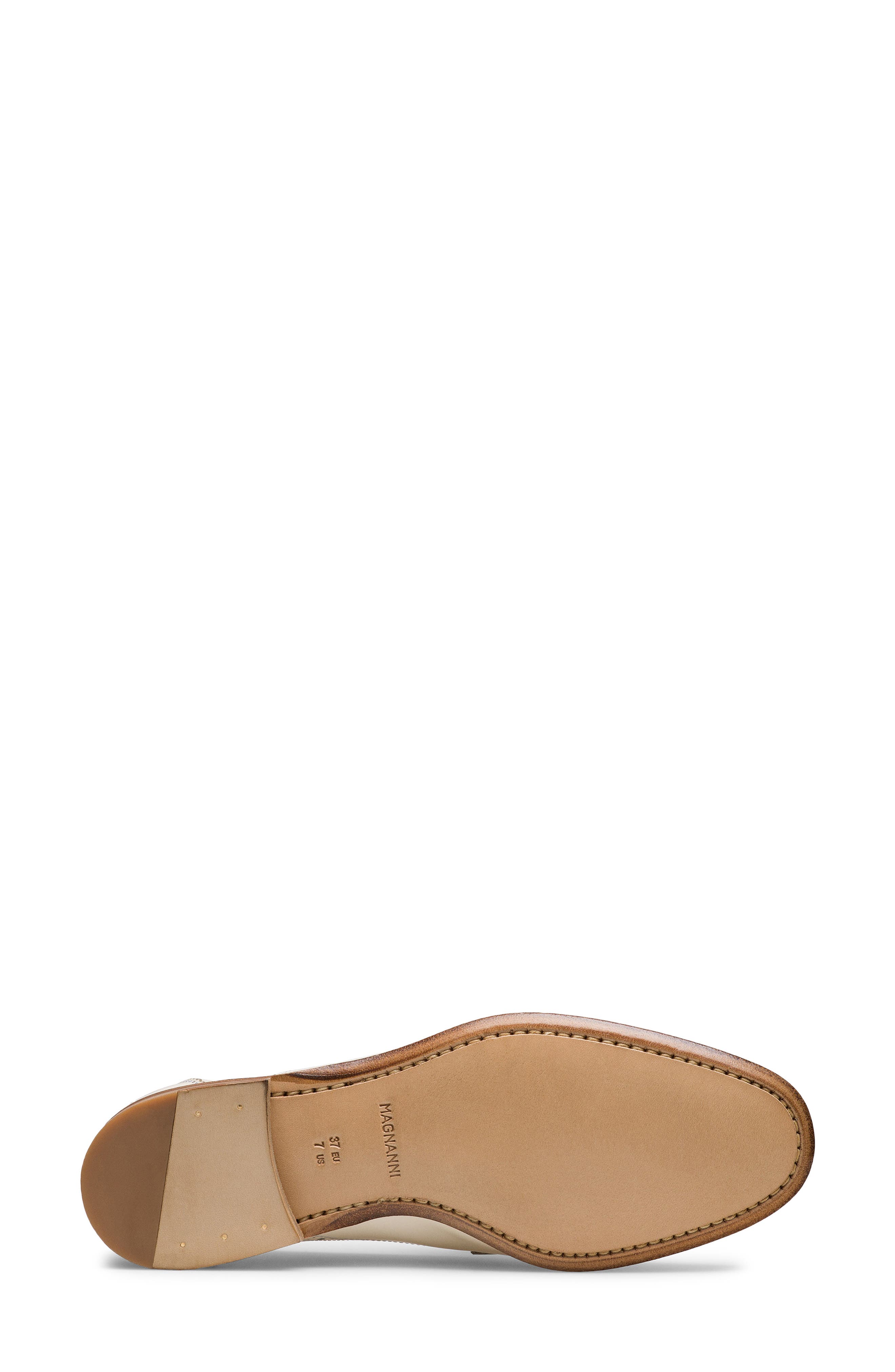 Cassandra Wingtip Penny Loafer, Alternate, color, CREAM