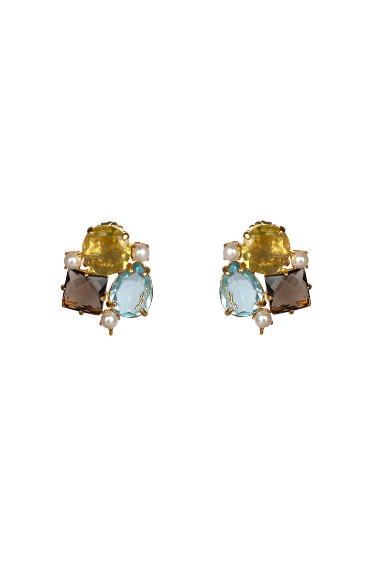 Tangiers Interchangeable Drop Earrings, Alternate, color, Yellow