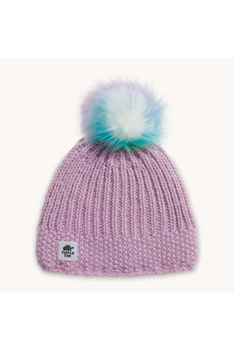 Kids Suzie Pom Winter Hat, Main, color, Lilac