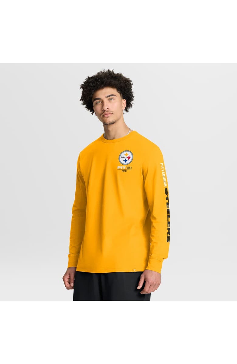 FANATICS Men's Fanatics Gold Pittsburgh Steelers Clock Management Legacy Long Sleeve T-Shirt, Main, color, Gold