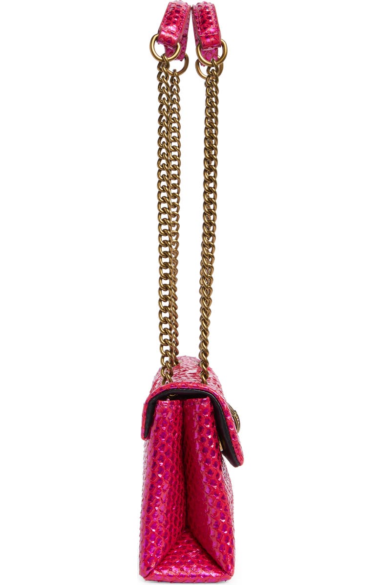 Kurt Geiger London Medium Kensington Snake Embossed Convertible Shoulder Bag, Alternate, color, Fuchsia