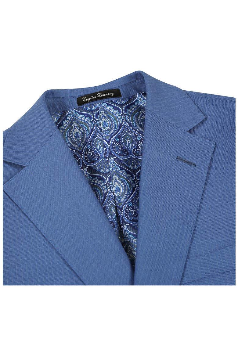 Solid Blue Wool Blend Suit, Alternate, color, BLUE
