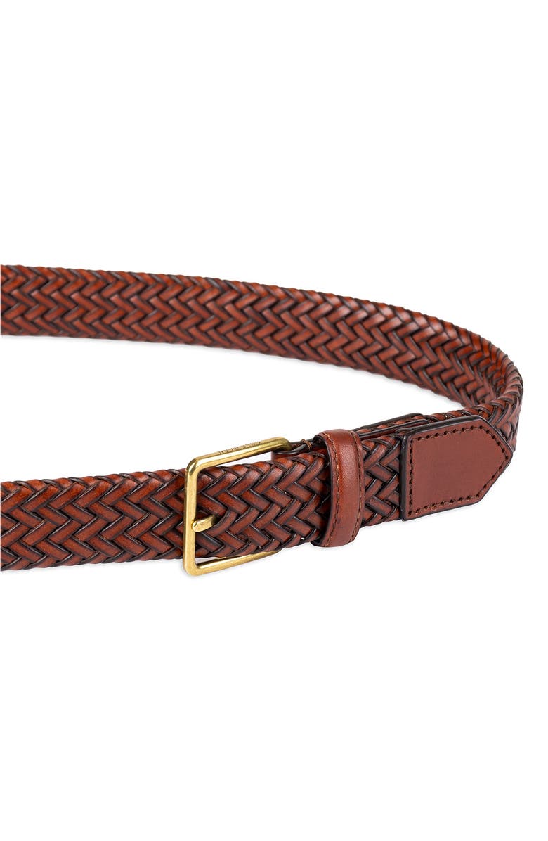 Cole Haan Woven Leather Belt, Alternate, color, 