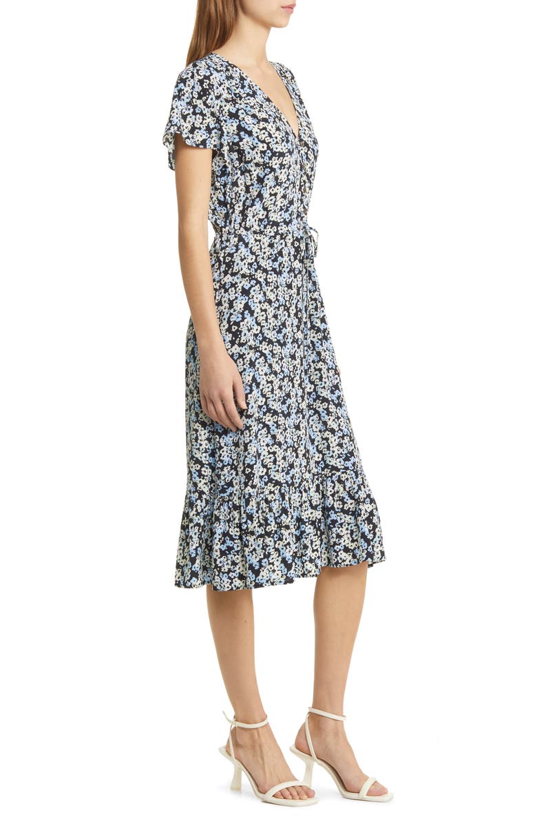 Rails Kiki Floral Midi Dress, Alternate, color, Midnight Meadow Floral