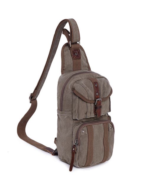 Sunset Cove Canvas Pocket Sling Bag