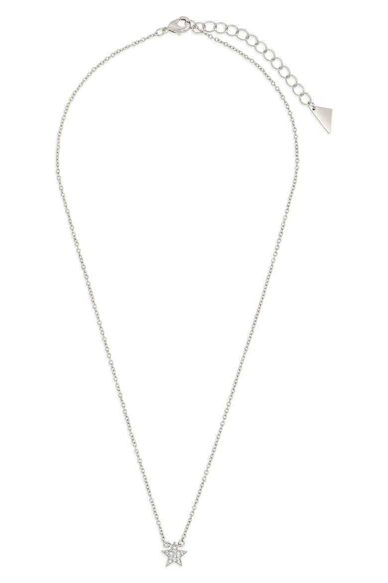 Dainty Everyday Cubic Zirconia Star Pendant Necklace, Alternate, color, SILVER