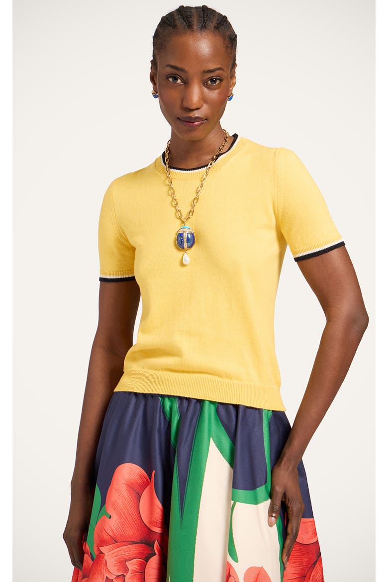 Busy-Bee Tee, Main, color, Solid Butter Yellow