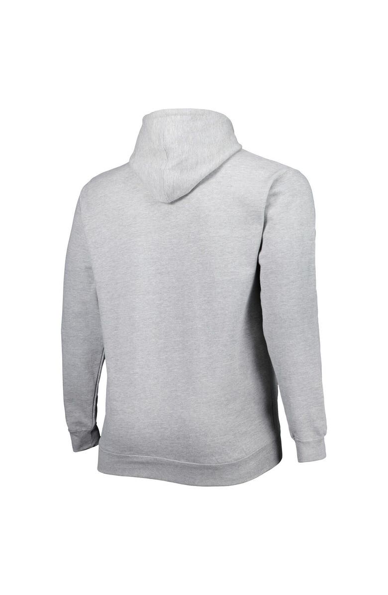 PROFILE Men's Heathered Gray Los Angeles Lakers Big & Tall Heart & Soul Pullover Hoodie, Alternate, color, Heather Gray