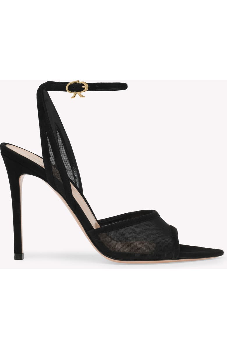 Gianvito Rossi Dorotea Sandals, Main, color, Black Fabric
