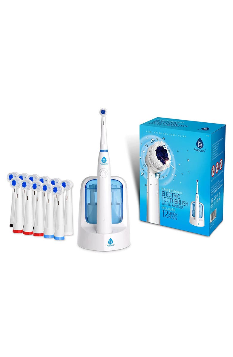 PURSONIC Power Rechargeable Electric Toothbrush With UV Sanitizing Function, Alternate, color, Multicolor
