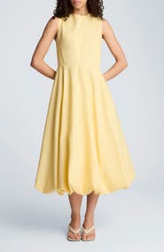 Kenneth Cole Sleeveless Bubble Hem Midi Dress