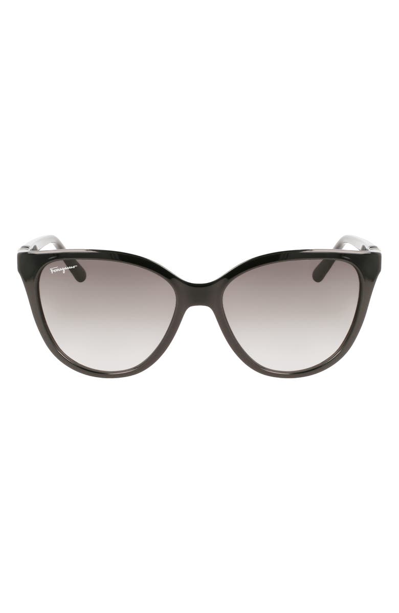 FERRAGAMO 57mm Gradient Cat Eye Sunglasses, Main, color, 