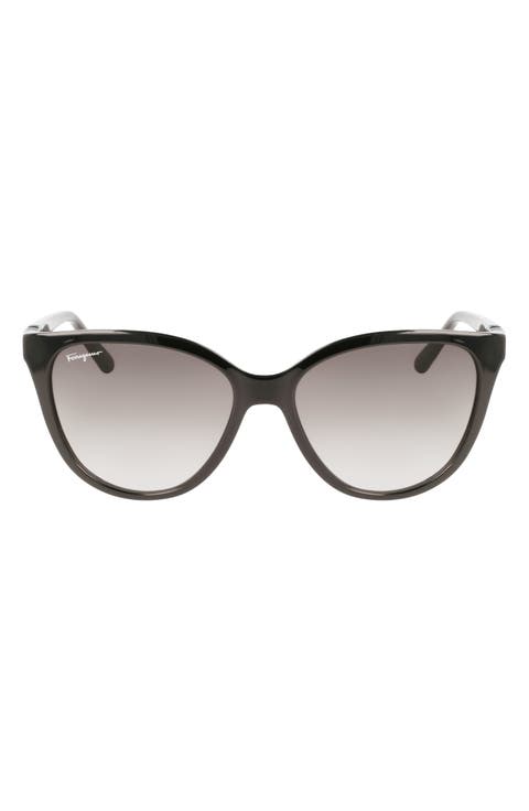 57mm Gradient Cat Eye Sunglasses
