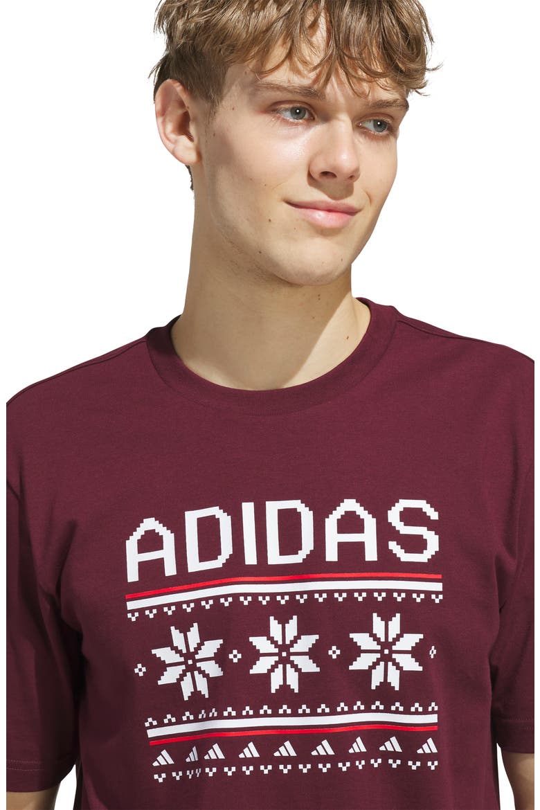Holiday Graphic T-Shirt, Alternate, color, MAROON
