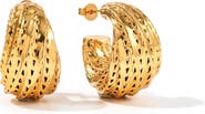 Laminar Jewelry Flow Edgy Hoop Earrings