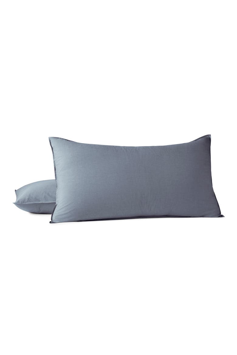 Organic Crinkled Percale™ Sham, Main, color, INDIGO CHAMBRAY