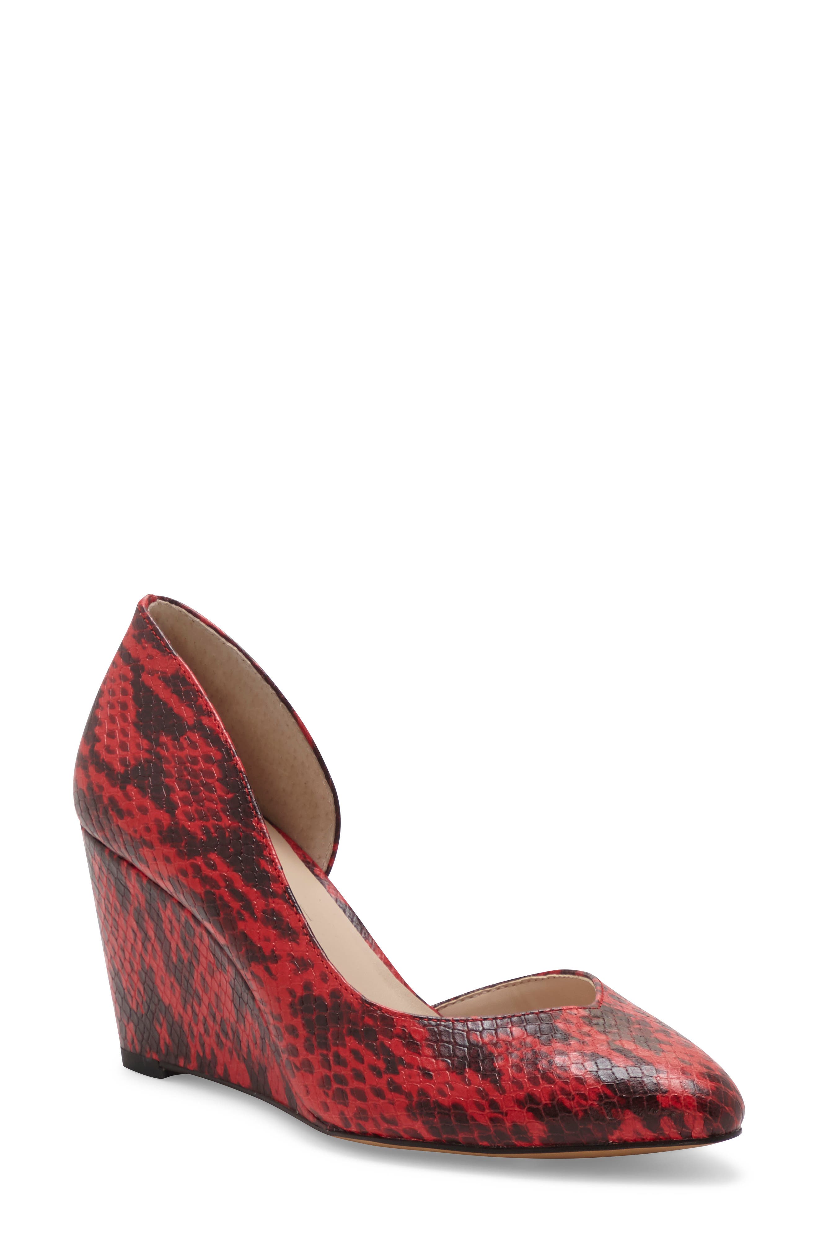 Melman2 Half d'Orsay Wedge Pump, Main, color, SCARLET