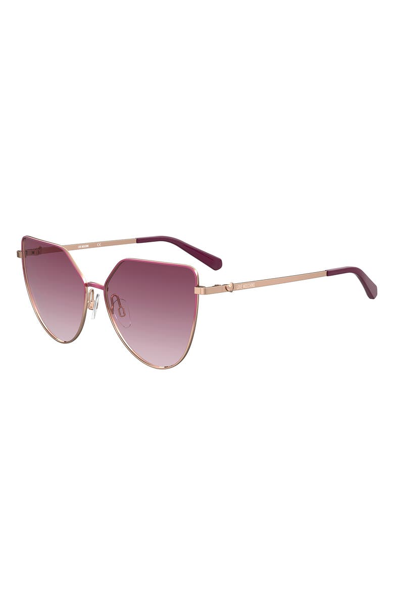 Love Moschino 59mm Cat Eye Sunglasses, Main, color, 