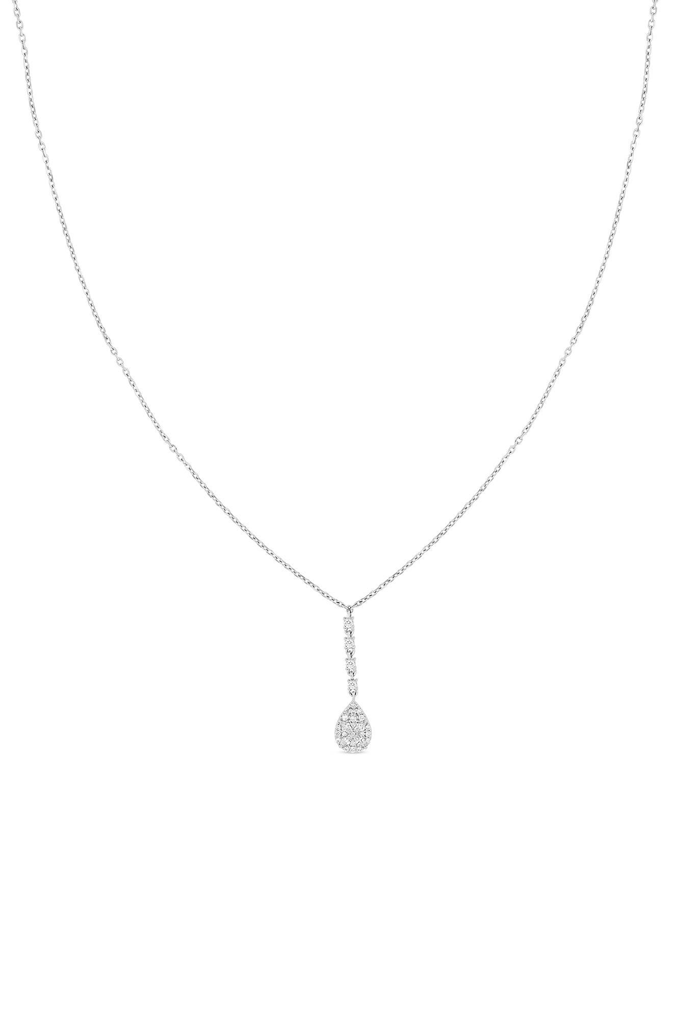 Bony Levy Mika 18K White Gold Pavé Diamond Pendant Necklace
