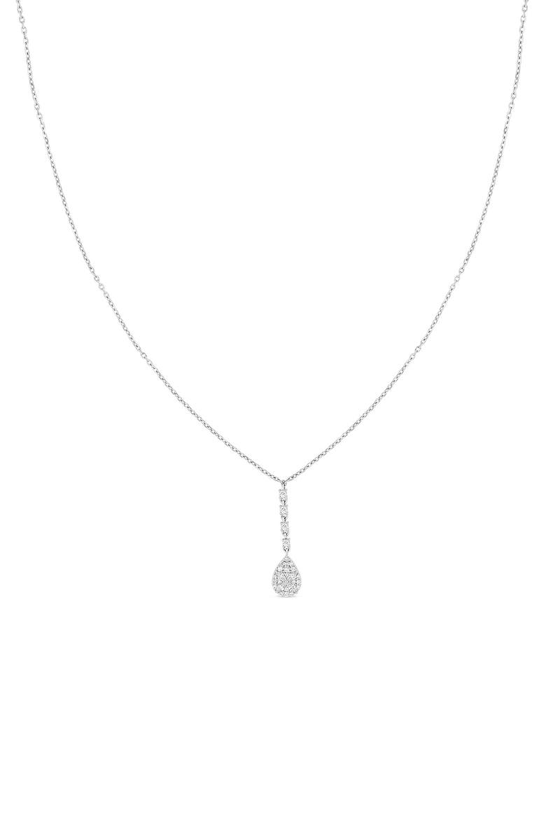 Mika 18K White Gold Pavé Diamond Pendant Necklace, Main, color, 18KW