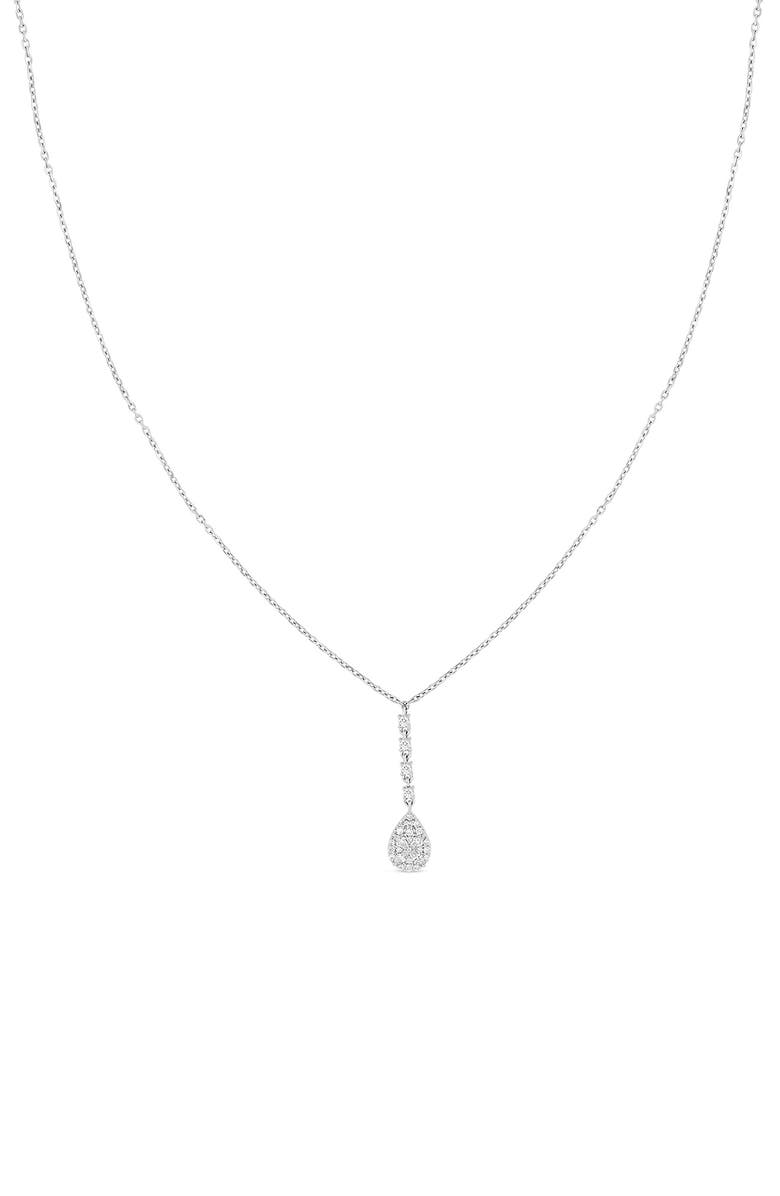 Bony Levy Mika 18K White Gold Pavé Diamond Pendant Necklace, Main, color, 