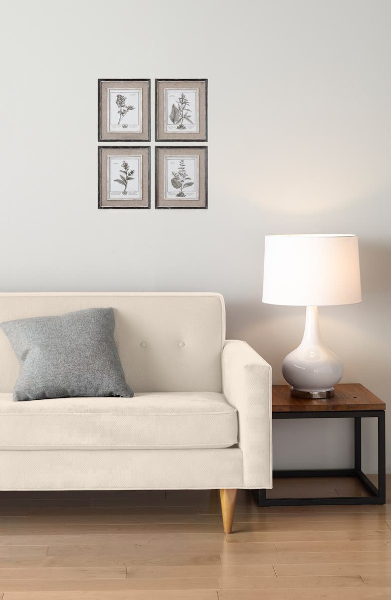Uttermost Casual Grey Study Set of 4 Botanical Prints, Alternate, color, 