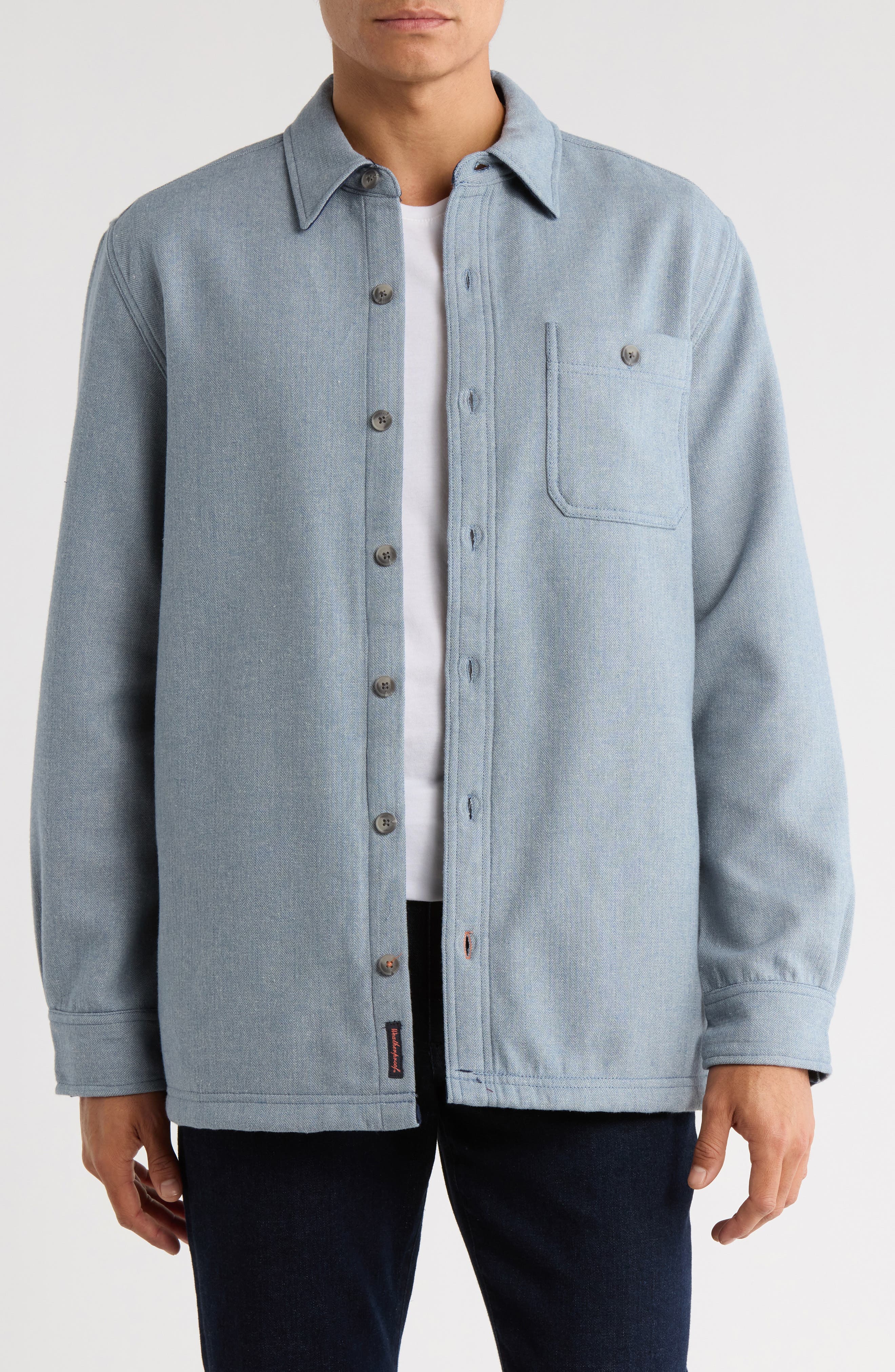 Herringbone Shirt Jacket - image 3